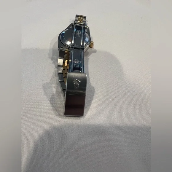 Vintage Rolex Oyster Perpetual Datejust 26mm Yellow Gold Steel Diamond - Picture 8 of 12